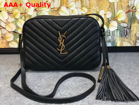 Saint Laurent Lou Camera Bag in Quilted Black Leather Replica