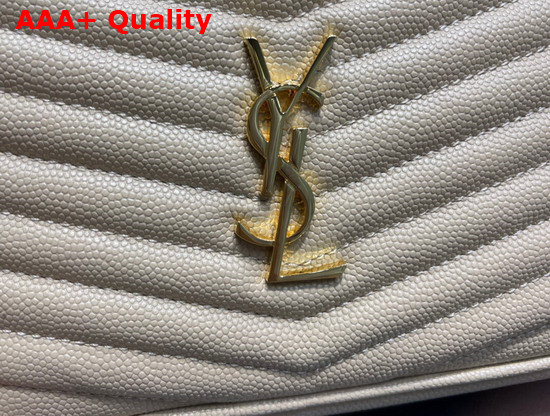 Saint Laurent Lou Mini Bag in Quilted Grain de Poudre Embossed Leather Dark Beige Replica