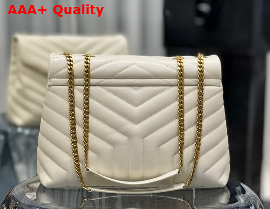 Saint Laurent Loulou Medium Bag in Blanc Vintage Matelasse Y Leather Replica