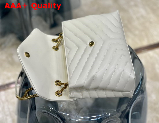 Saint Laurent Loulou Medium Bag in Blanc Vintage Matelasse Y Leather Replica