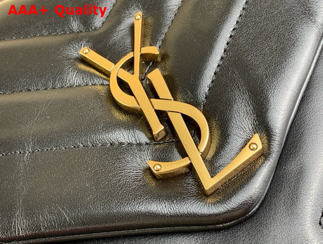 Saint Laurent Loulou Medium in Black Quilted Leather Light Bronze Brass Hardware Replica
