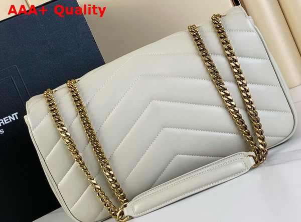 Saint Laurent Loulou Medium in Matelasse Lambskin Blanc Vintage 801439 Replica