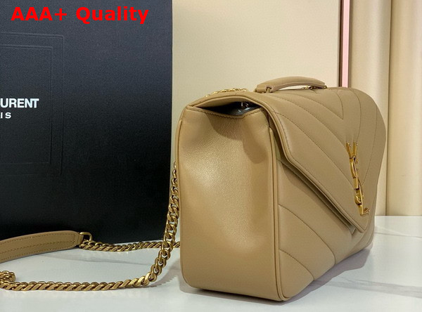 Saint Laurent Loulou Medium in Matelasse Lambskin Dark Beige 801439 Replica