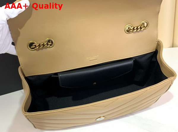 Saint Laurent Loulou Medium in Matelasse Lambskin Dark Beige 801439 Replica