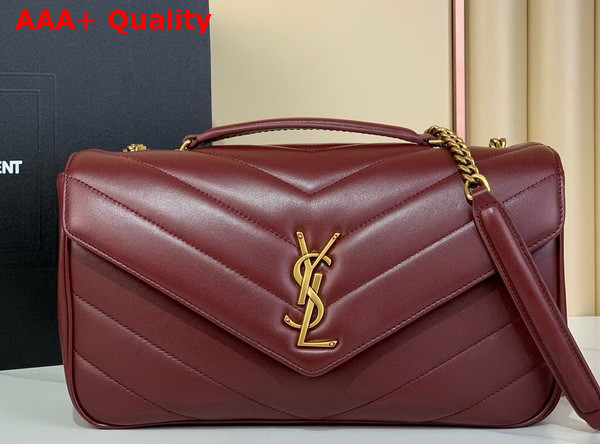 Saint Laurent Loulou Medium in Matelasse Lambskin Dark Beige 801439 Replica