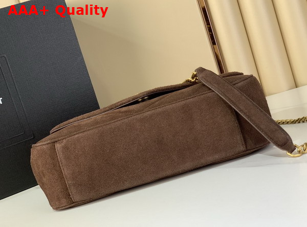 Saint Laurent Loulou Medium in Matelasse Suede Brown Coffee 801439 Replica