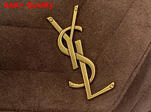 Saint Laurent Loulou Medium in Matelasse Suede Brown Coffee 801439 Replica