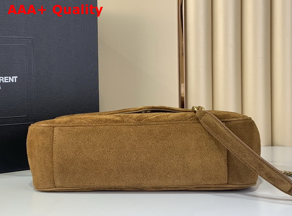 Saint Laurent Loulou Medium in Matelasse Suede Caramel Cognac 801439 Replica