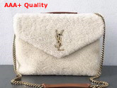 Saint Laurent Loulou Medium in Shearling Ivory Replica