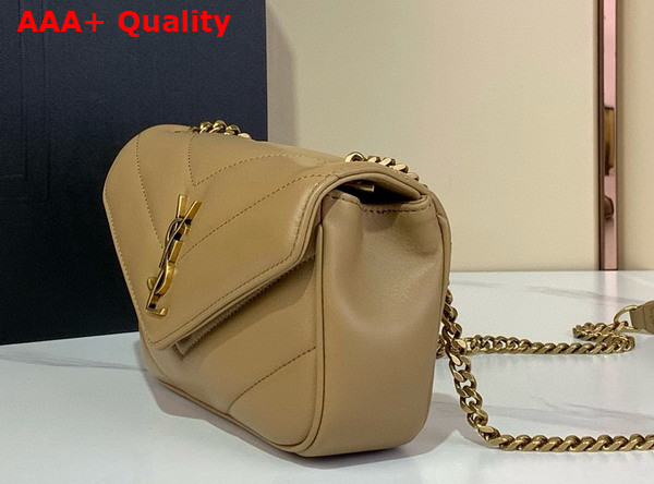 Saint Laurent Loulou Mini in Lambskin Dark Beige 821749 Replica