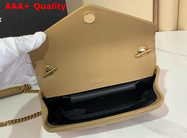 Saint Laurent Loulou Mini in Lambskin Dark Beige 821749 Replica