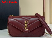 Saint Laurent Loulou Mini in Lambskin Rouge Cabernet 821749 Replica
