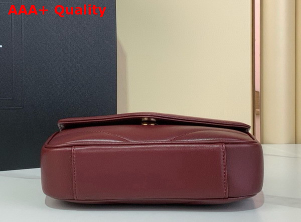 Saint Laurent Loulou Mini in Lambskin Rouge Cabernet 821749 Replica