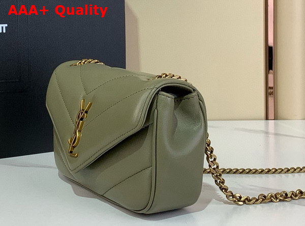 Saint Laurent Loulou Mini in Lambskin Strong Moss 821749 Replica