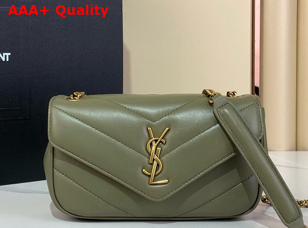 Saint Laurent Loulou Mini in Lambskin Strong Moss 821749 Replica