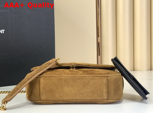 Saint Laurent Loulou Mini in Matelasse Suede Caramel Cognac 821749 Replica