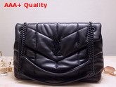 Saint Laurent Loulou Puffer Medium Bag in Black Quilted Lambskin with Matte Black Metal Hardware Replica