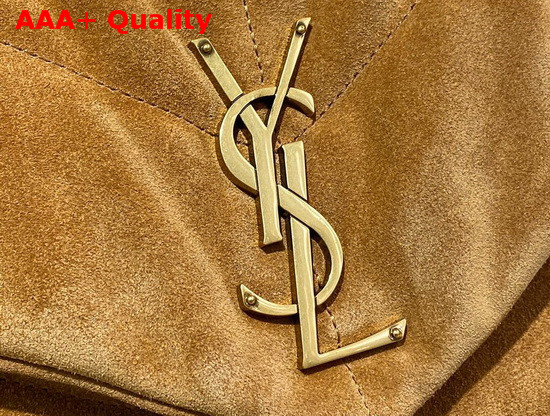 Saint Laurent Loulou Puffer Small Bag in Cinnamon Quilted Suede and Lambskin Replica