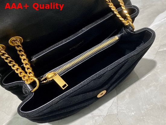 Saint Laurent Loulou Small Bag in Y Quilted Suede Black Replica