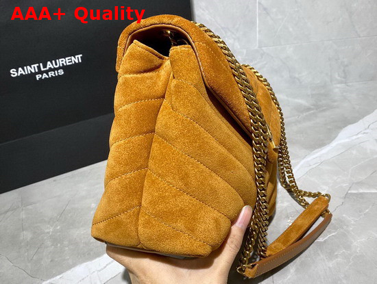 Saint Laurent Loulou Small Bag in Y Quilted Suede Cinnamon Replica