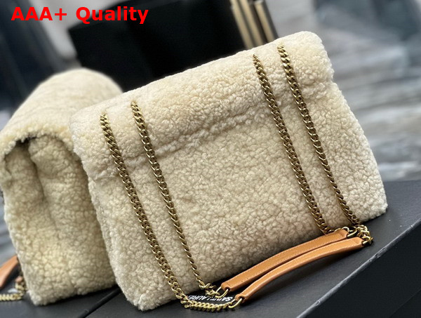 Saint Laurent Loulou Small Chain Bag in Beige Shearling Replica