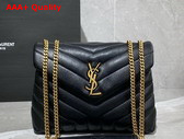 Saint Laurent Loulou Small Chain Bag in Black Quilted Y Leather Replica