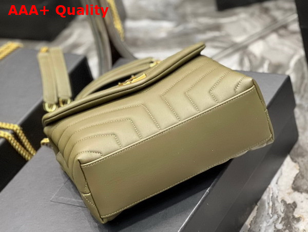 Saint Laurent Loulou Small Chain Bag in Grey Khaki Quilted Y Leather Replica