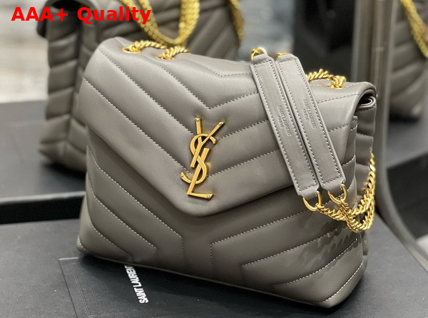 Saint Laurent Loulou Small in Grey Quilted Leather Replica
