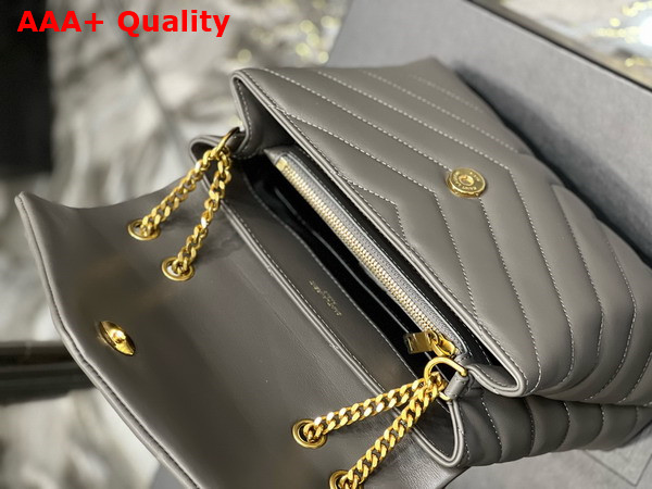Saint Laurent Loulou Small in Grey Quilted Leather Replica