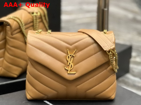 Saint Laurent Loulou Small in Light Brown Quilted Replica