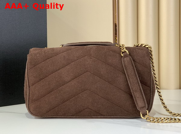 Saint Laurent Loulou Small in Matelasse Suede Brown Coffee 871618 Replica