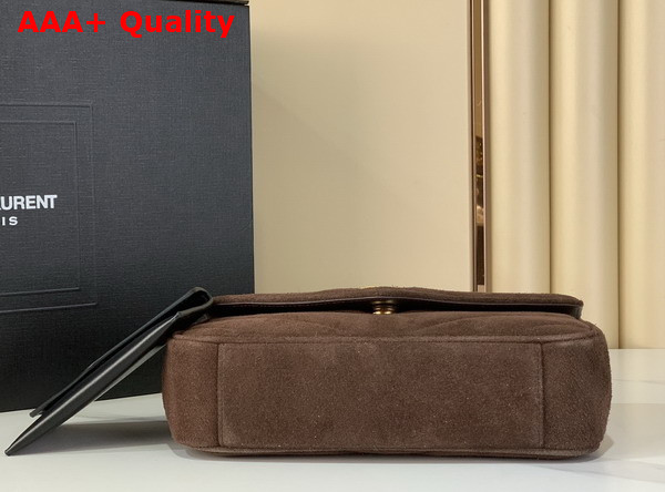 Saint Laurent Loulou Small in Matelasse Suede Brown Coffee 871618 Replica