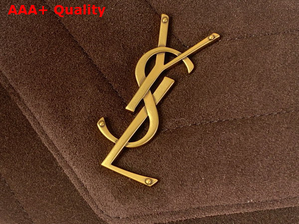 Saint Laurent Loulou Small in Matelasse Suede Brown Coffee 871618 Replica