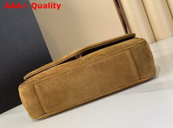 Saint Laurent Loulou Small in Matelasse Suede Caramel Cognac 871618 Replica