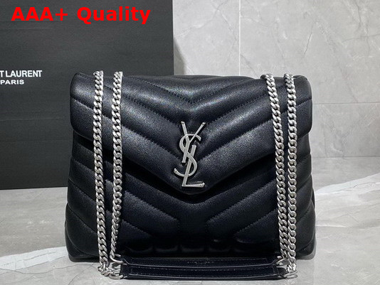 Saint Laurent Loulou Small in Quilted Y Leather Black Replica