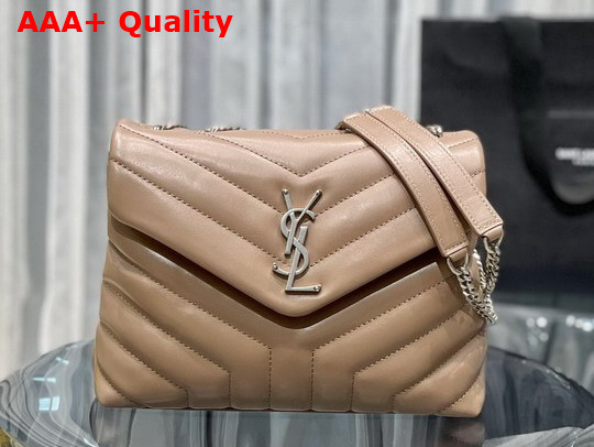 Saint Laurent Loulou Small in Quilted Y Leather Dark Beige Replica