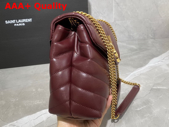 Saint Laurent Loulou Small in Quilted Y Leather Rouge Legion Replica