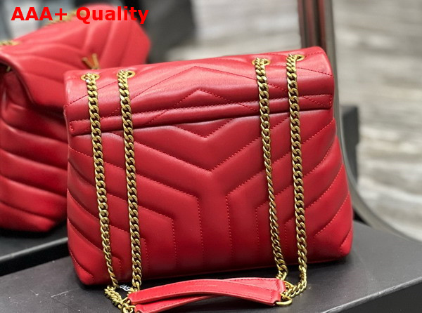 Saint Laurent Loulou Small in Red Quilted Leather Replica