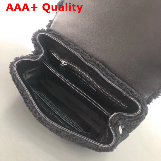 Saint Laurent Loulou Toy Bag in Black Shearling Replica