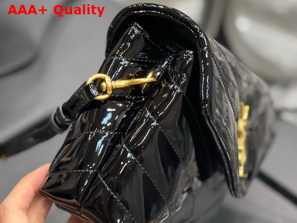 Saint Laurent Loulou Toy Strap Bag in Black Patent Leather Replica