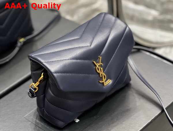 Saint Laurent Loulou Toy Strap Bag in Charron Blue Matelasse Y Leather Replica