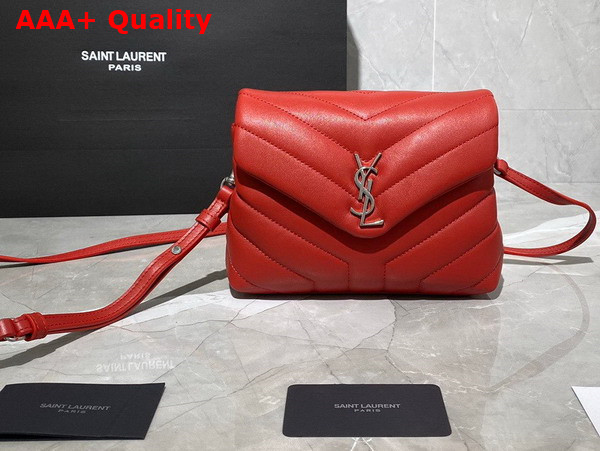 Saint Laurent Loulou Toy Strap Bag in Red Matelasse Y Leather Replica