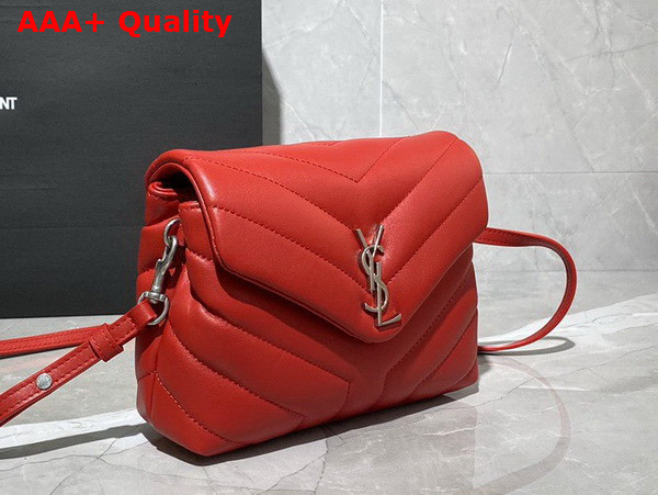 Saint Laurent Loulou Toy Strap Bag in Red Matelasse Y Leather Replica