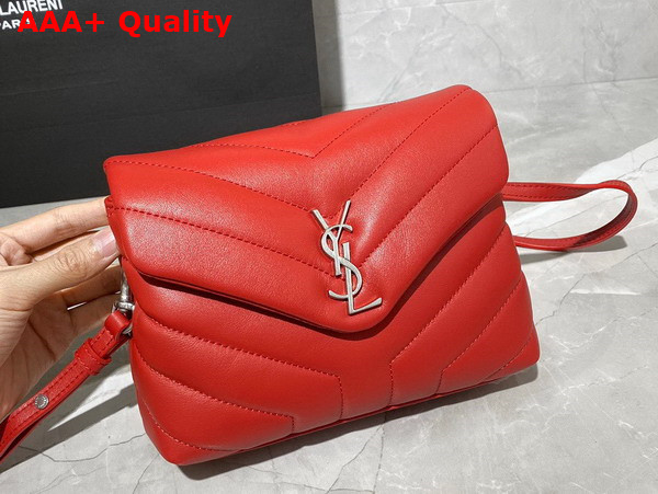 Saint Laurent Loulou Toy Strap Bag in Red Matelasse Y Leather Replica