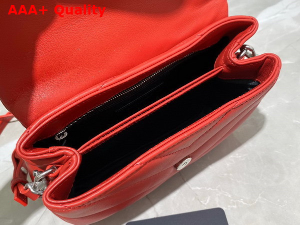 Saint Laurent Loulou Toy Strap Bag in Red Matelasse Y Leather Replica