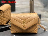 Saint Laurent Loulou Toy Strap Bag in Taupe Matelasse Y Leather Replica