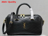 Saint Laurent Lyia Duffle Bag in Black Lambskin Replica