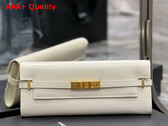 Saint Laurent Manhattan Clutch in Blanc Vintage Box Saint Laurent Leather Replica