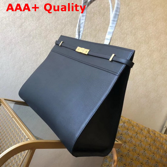 Saint Laurent Manhattan Medium Shopping Bag in Black Smooth Leather Replica