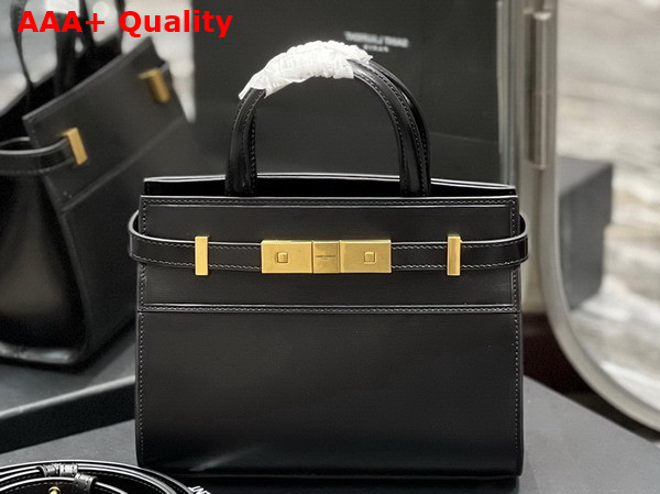 Saint Laurent Manhattan Nano Shopping Bag in Black Box Saint Laurent Leather Replica